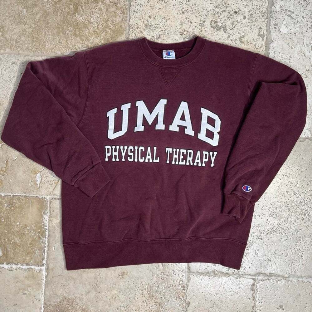 Vintage 90s Champion University of Miami Physical Therapy Crewneck Sweatshirt L